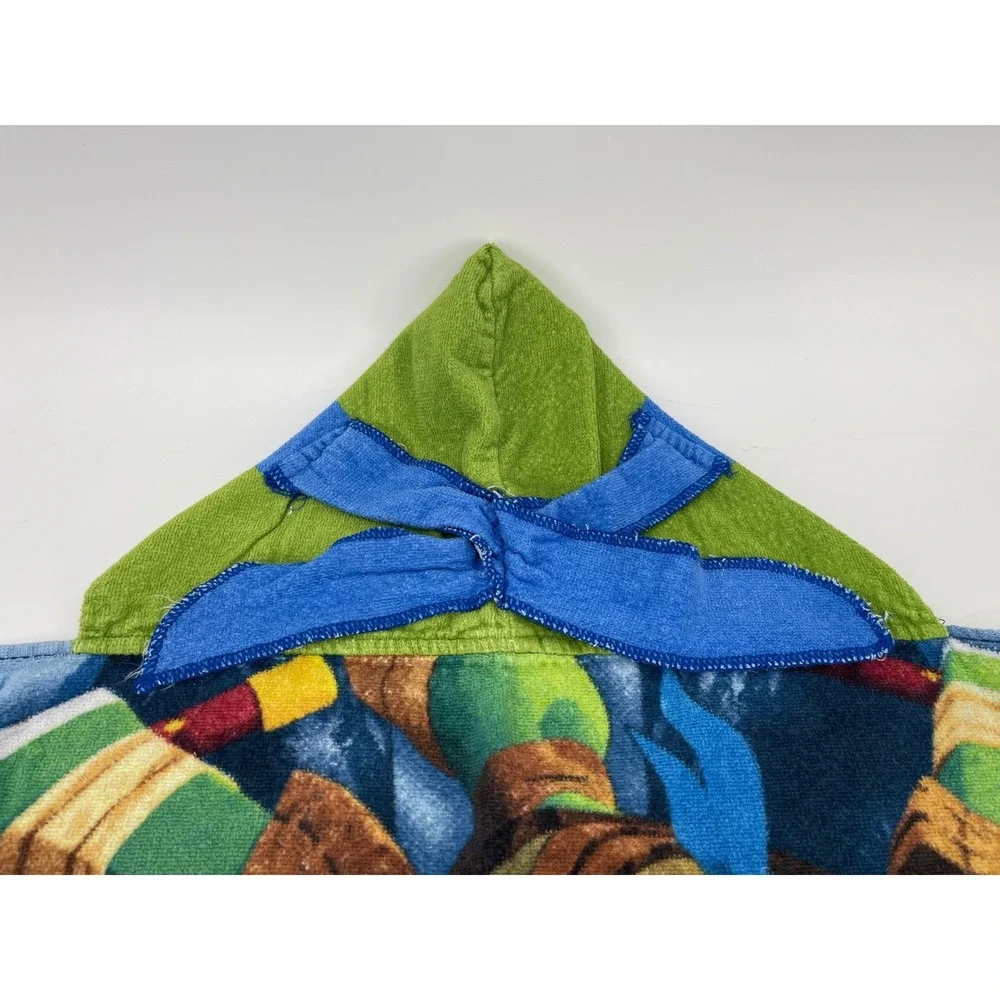 Nickelodeon TMNT Hooded Towel Wrap Team Turtles Boys Blue Green Beach Bath 2015